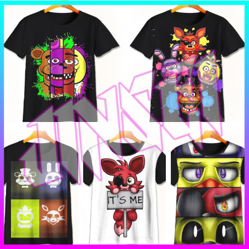 Kaos FNAF 3D Keren | Kaos Game FNAF | Baju FNAF Murah Untuk Anak Umur 1-12 Tahun - Jinsei