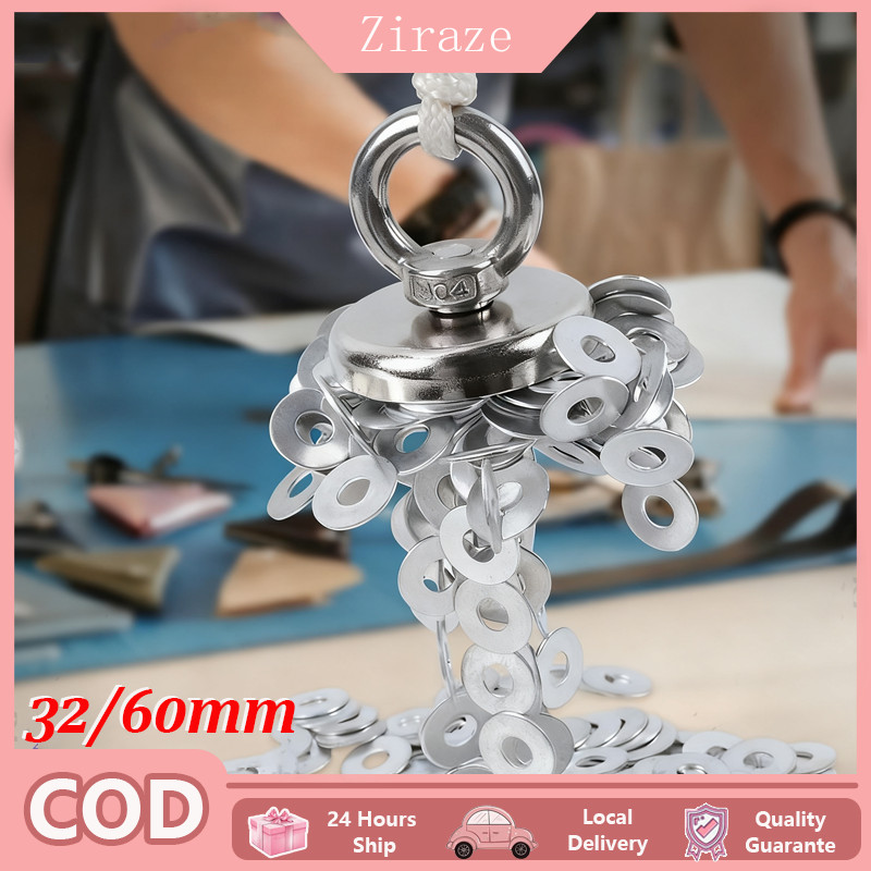 60mm Magnet Super Kuat Magnet / Magnet Fishing / 130KG Magnet Neodynium Hook / Magnet Bulat Magnet N