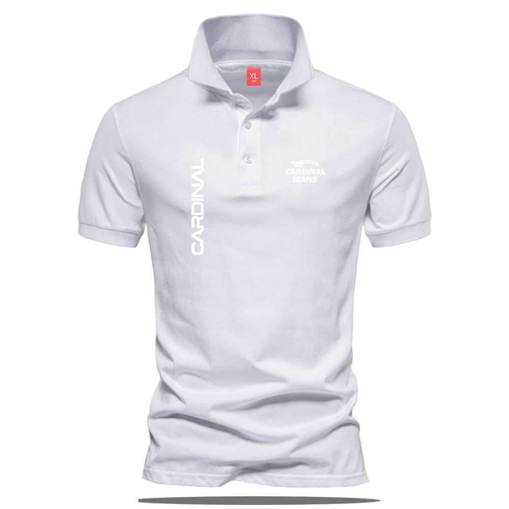 PROMO COD - Kaos Pria Polo Kirka - Cardinal Jeans - Putih Kerah Terlaris/Pakaian Cowok Kerah Fahsion