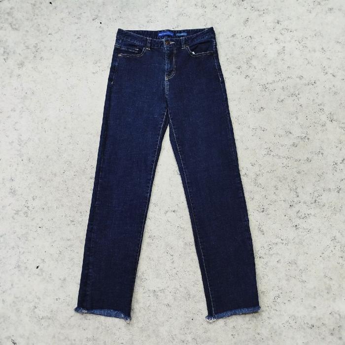 celana jeans wanita FRJ JEANS unfinish celana panjang denim pants stretch bahan melar murah bagus