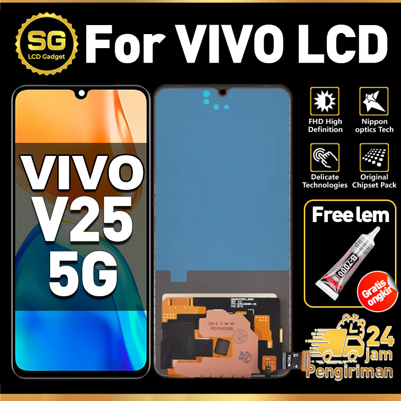 ORI LCD FOR VIVO V25 5G Original Fullset Asli For LCD hp VIVO V25 5G Glass Touch Screen Digitizer