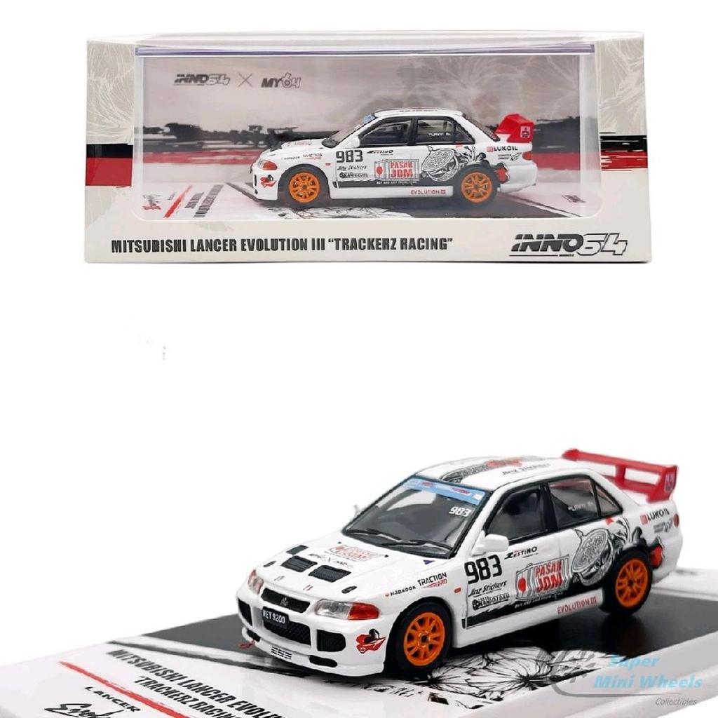 Inno64 Mitsubishi Lancer Evo III "Trackerz Racing" / Inno 64 Pasar JDM Diecast