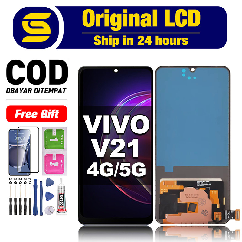LCD VIVO V21 4G 5G Ori fullset asli touchscreen original 100% lcd For Glass Digitizer COD