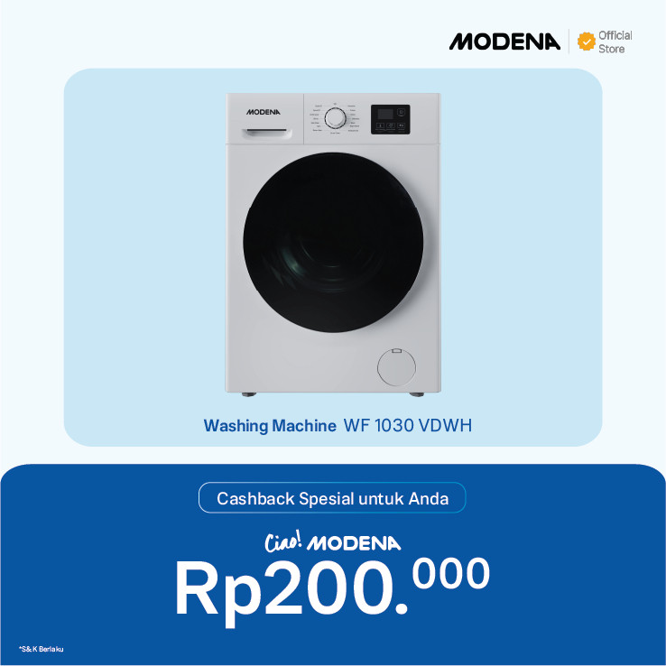 MODENA Washing Machine - WF 1030 VDWH / WF 1030 VDGY