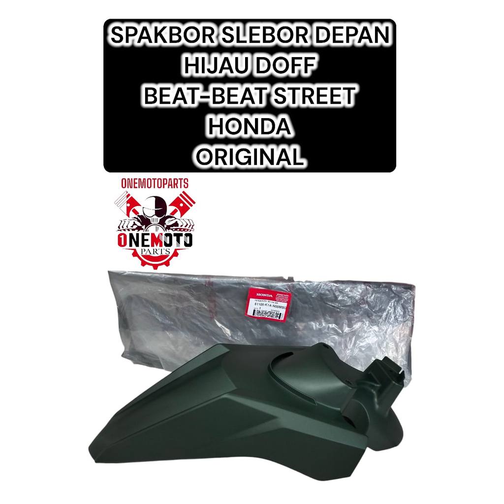 SPAKBOR SLEBOR DEPAN HIJAU DOFF BEAT STREET K1A HONDA 61100-K1A-N00MSG ORIGINAL