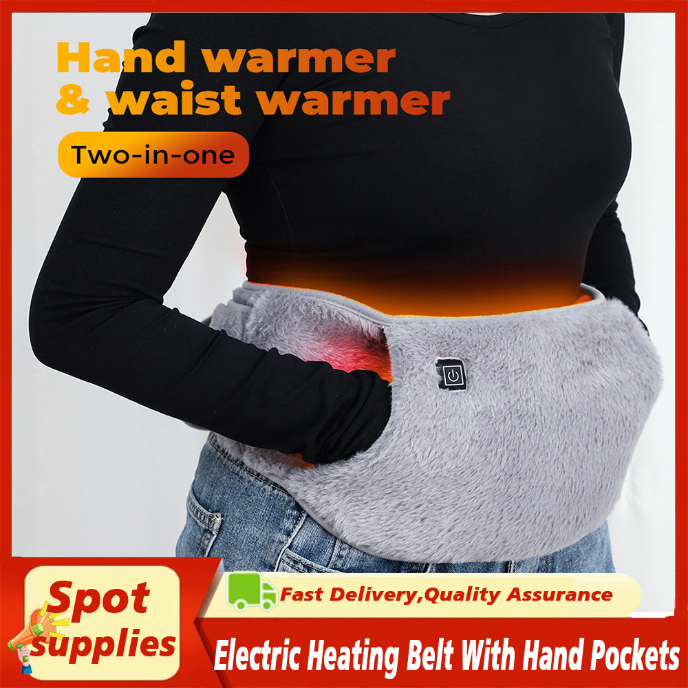 Electric Heating Belt With Hand Pockets  Period Cramps Body Joints Pain Menstrual Heating Pad USB Ut