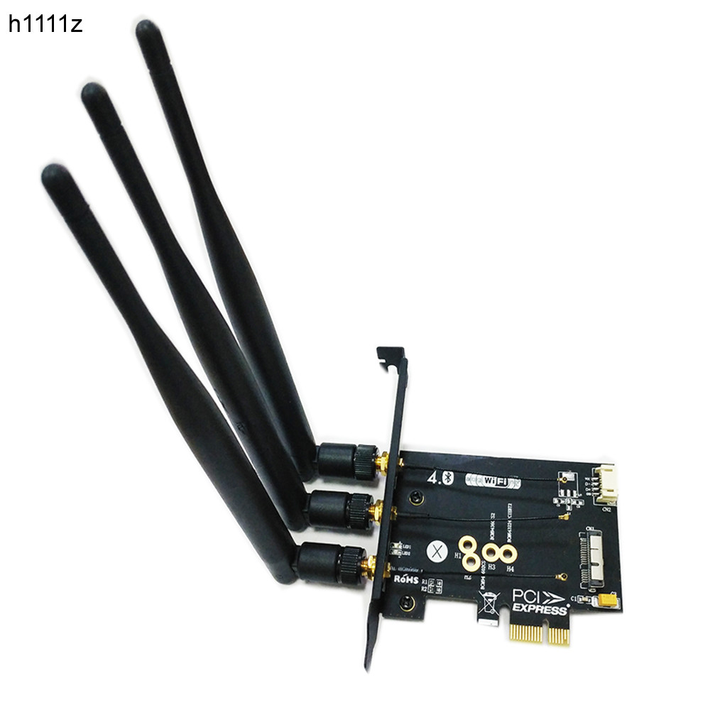 Antennas 802.11+Bluetooth 4.0 Broadcom BCM943602CS BCM94360CS2 Wireless WiFi Card Mini PCI-E to PCI-
