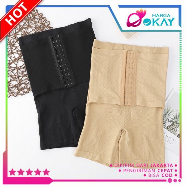HO Korset Pengecil Perut 3 Kait Model Celana Pendek 6960 Highwaist Slim Pelangsing Perut dan Paha Ko
