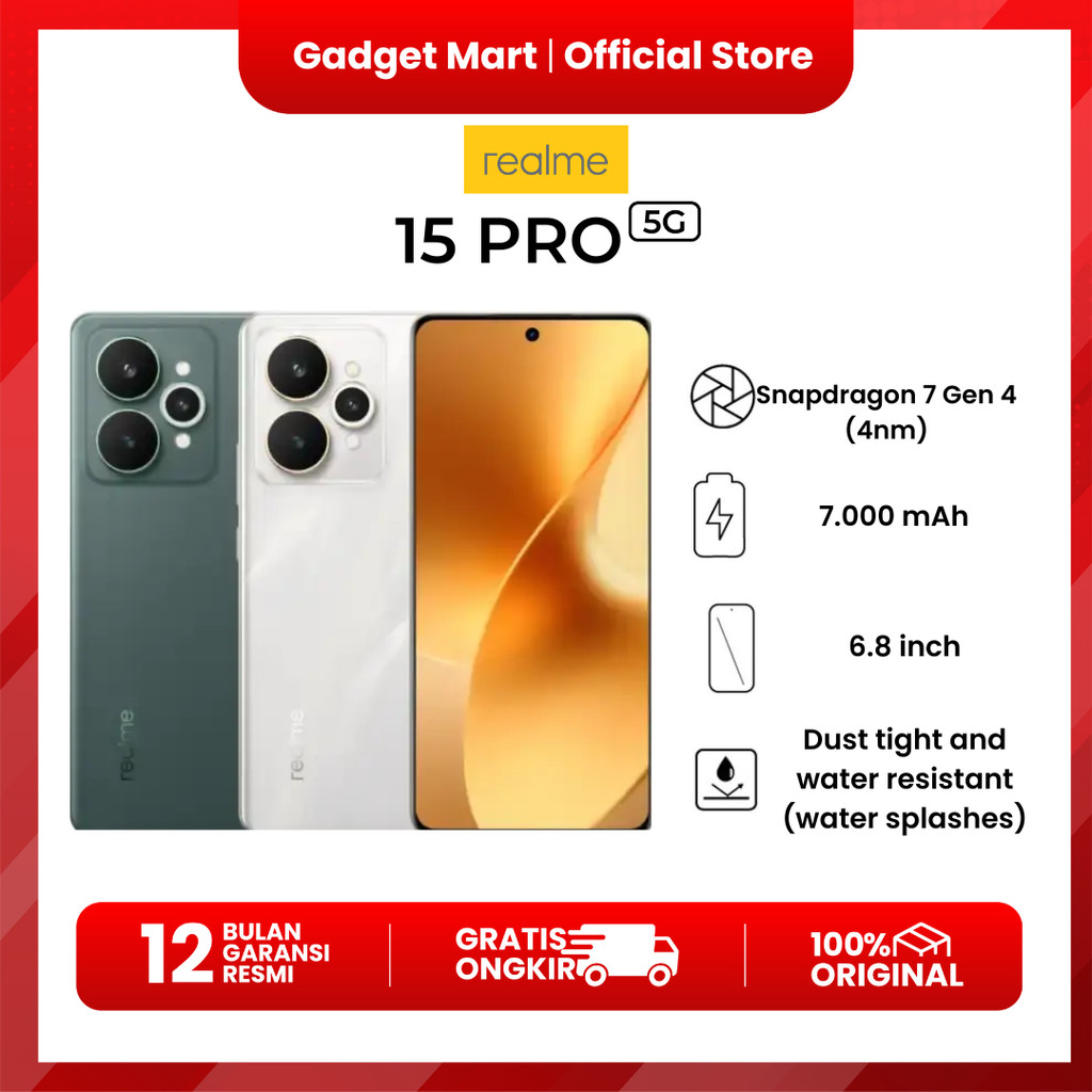 Realme 15 Pro 5G (12GB/256GB) - Garansi Resmi