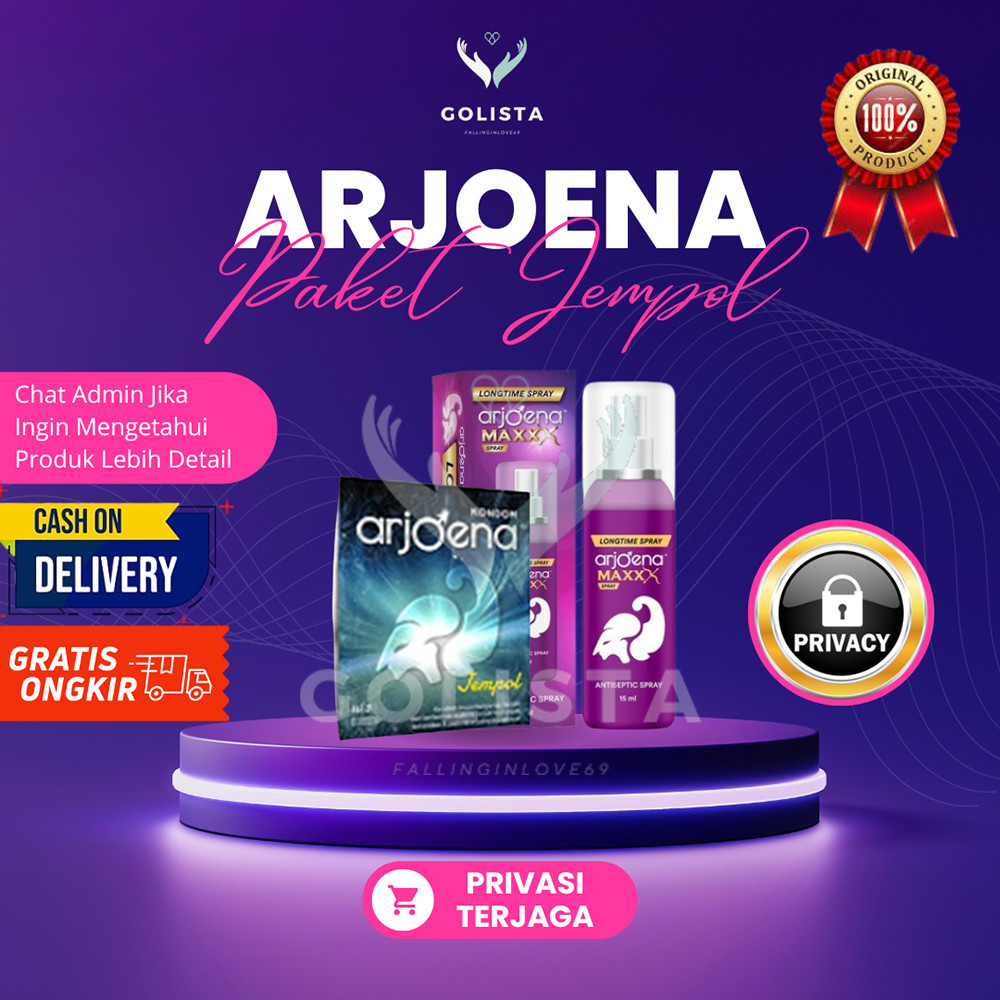 Paket Kondom Arjoena Jempol - Arjoena Maxxx Longtime Spray 15 mL