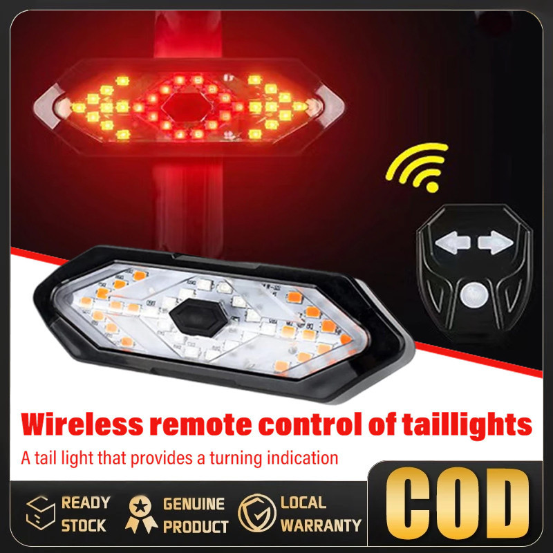 Biking Lampu Sein Sepeda USB Wireless Tanpa Kabel Waterproof Lampu Belakang Sepeda Smart dengan Remo