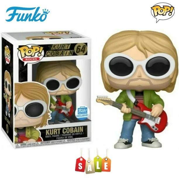 Hot Rock-bottom Price Funko POP Star Singer 64# KURT COBAIN Vinyl Figures Collection Model Toy For F