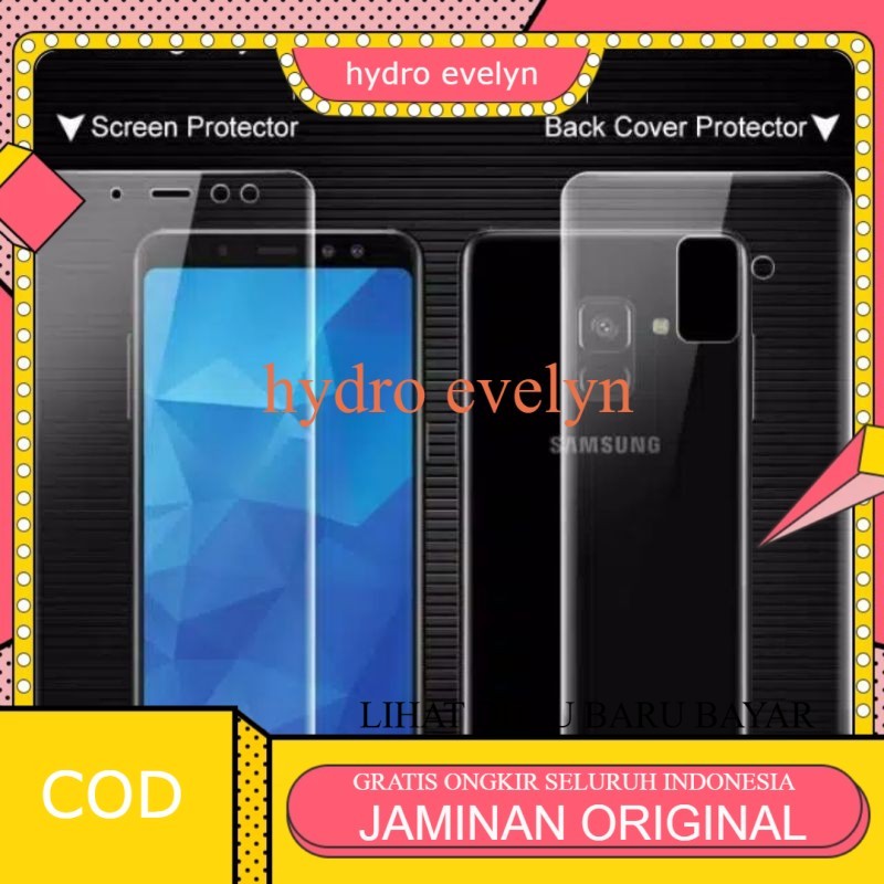 Hydrogel Samsung A6 / A6+ / A8 / A8+ / A8s / A8 Star Antigores Depan Belakang Full Cover