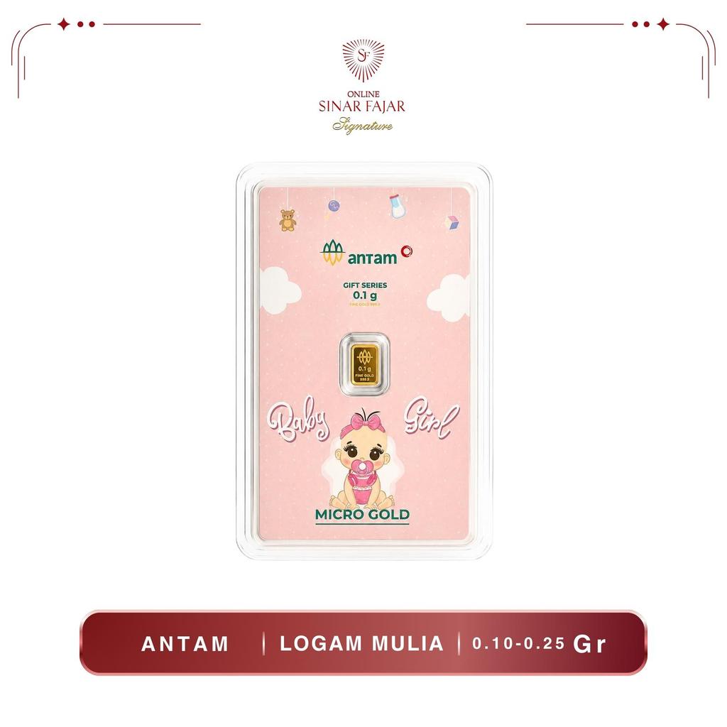 Antam Emaskita Logam Mulia Gift Series Baby Girl Dot 999.9 - Termurah Asli