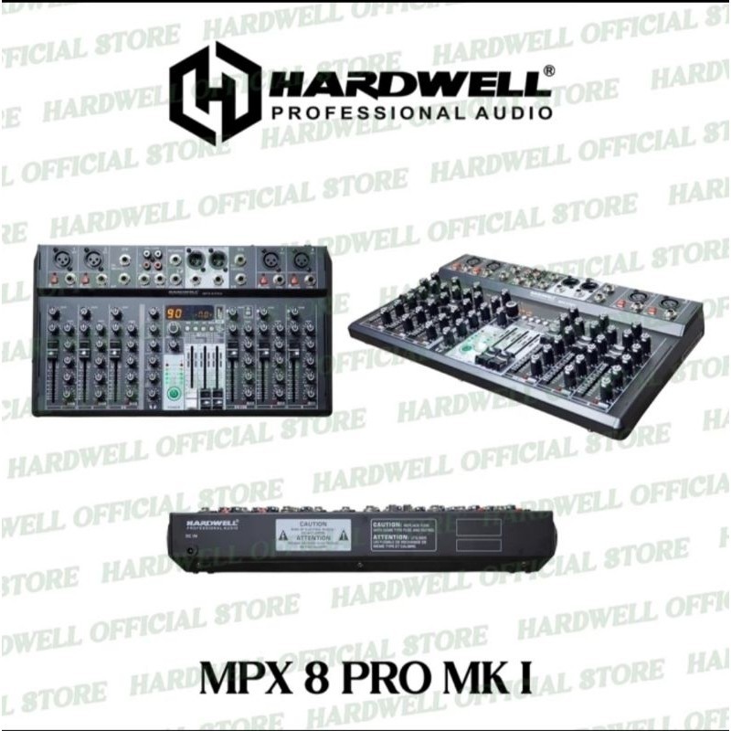 Mixer Audio 8 Channel Hardwell MPX 8 PRO MK I Bluetooth Original Mixer Soundcard