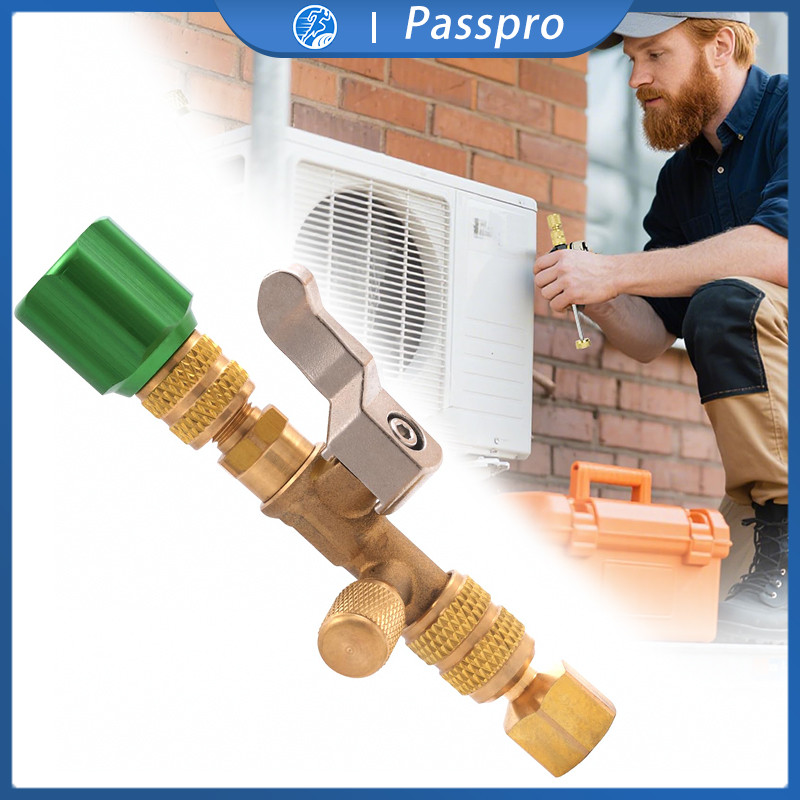 Alat Lepas Core AC R22 R410a R32 dengan Shut-Off Valve Kuningan - Valve Core Remover Anti Bocor