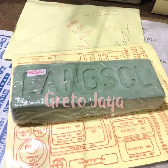 Batu Poles Hijau / LANGSOL Asli / Obat Batu Poles ijo Stainless Steel