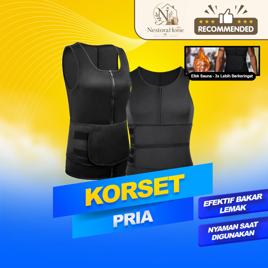 Korset Pembentuk Badan Pria Pembakar Lemak Perut Buncit