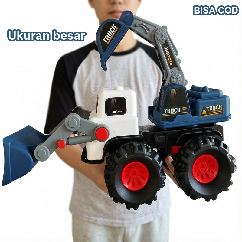 Mainan Anak Mobil Besar Truk Konstruksi Excavator Dump Truck Mainan Bulldozer Traktor Anak Laki Laki