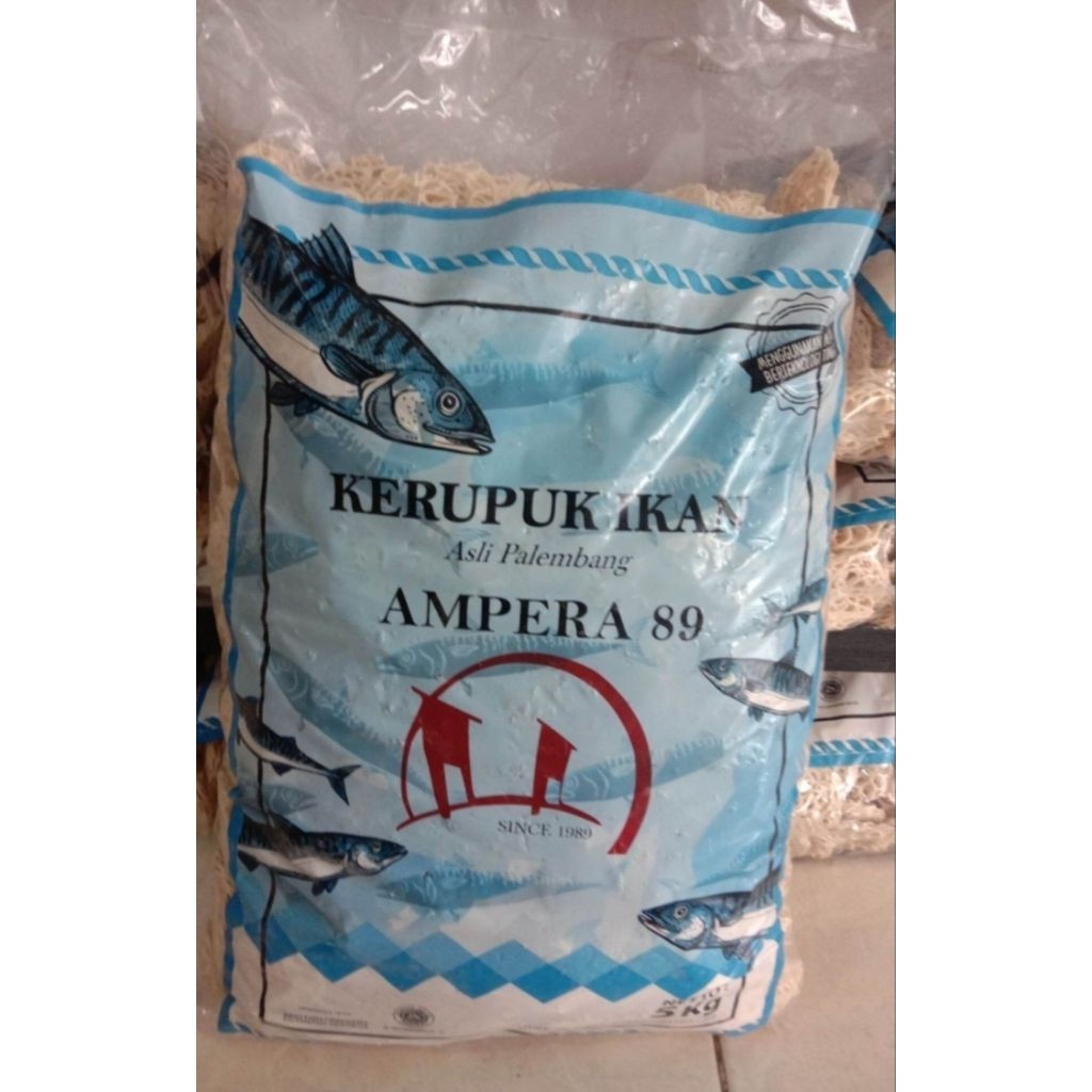 Kerupuk Ampera 89 Rasa Ikan Asli Palembang 5kg    BERKUALITAS