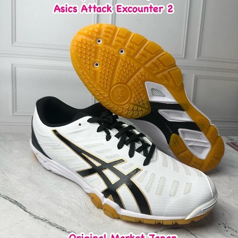 NEW SEPATU IMPORT PINGPONG TENIS MEJA ASICS ATTACK EXCOUNTER 2 ORIGINAL MARKET JAPAN