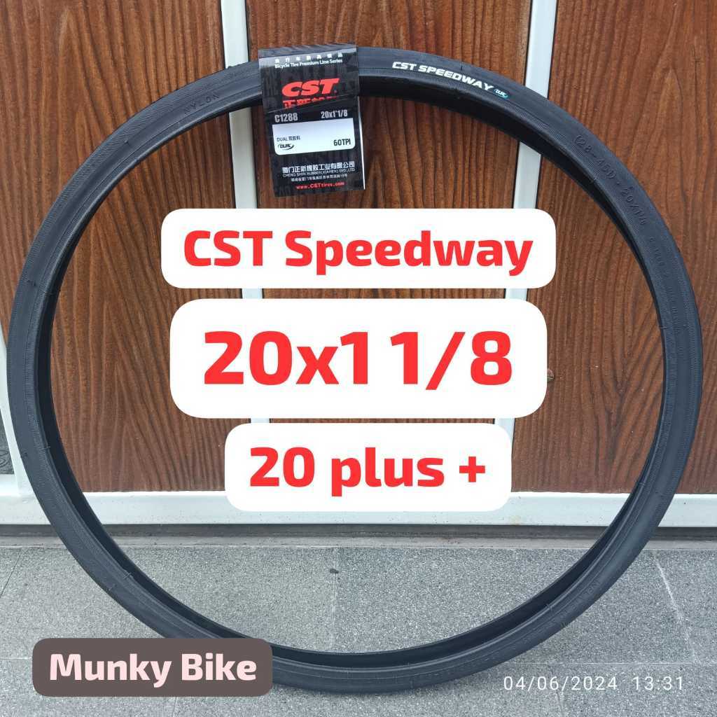 Foto Ban Luar CST Speedway 20 x 1 1/8 plus 20 x 1 1 PER 8 (451) Non Foldable Sepeda Minion Seli