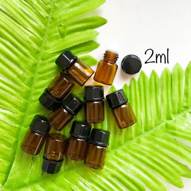 Botol Sampel 2ml Kaca Kecil isi 10pc Mini Sharing Bottle Essential Oil Kemasan Kosmetik Skincare KPD