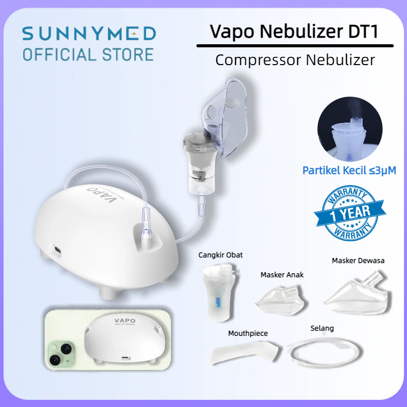 VAPO Compressor Nebulizer VP-DT1 Nebulizer Air Compressing Portable Mini Terapi Pernapasan