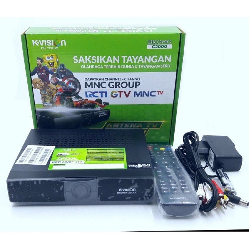 promo spesial SET PARABOLA RECEIVER DIGITAL KVISION K-VISION BROMO C2000 HD C BAND GRATIS 1 bulan si