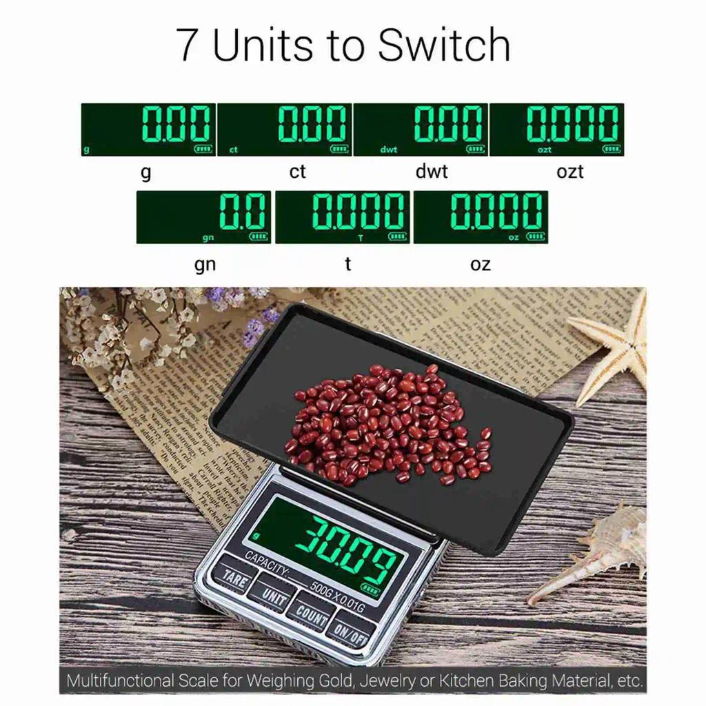 Portable gital Scale Gold Jewelry Scale Mini Pocket gital Scale Professional Accurate Electronic Sca
