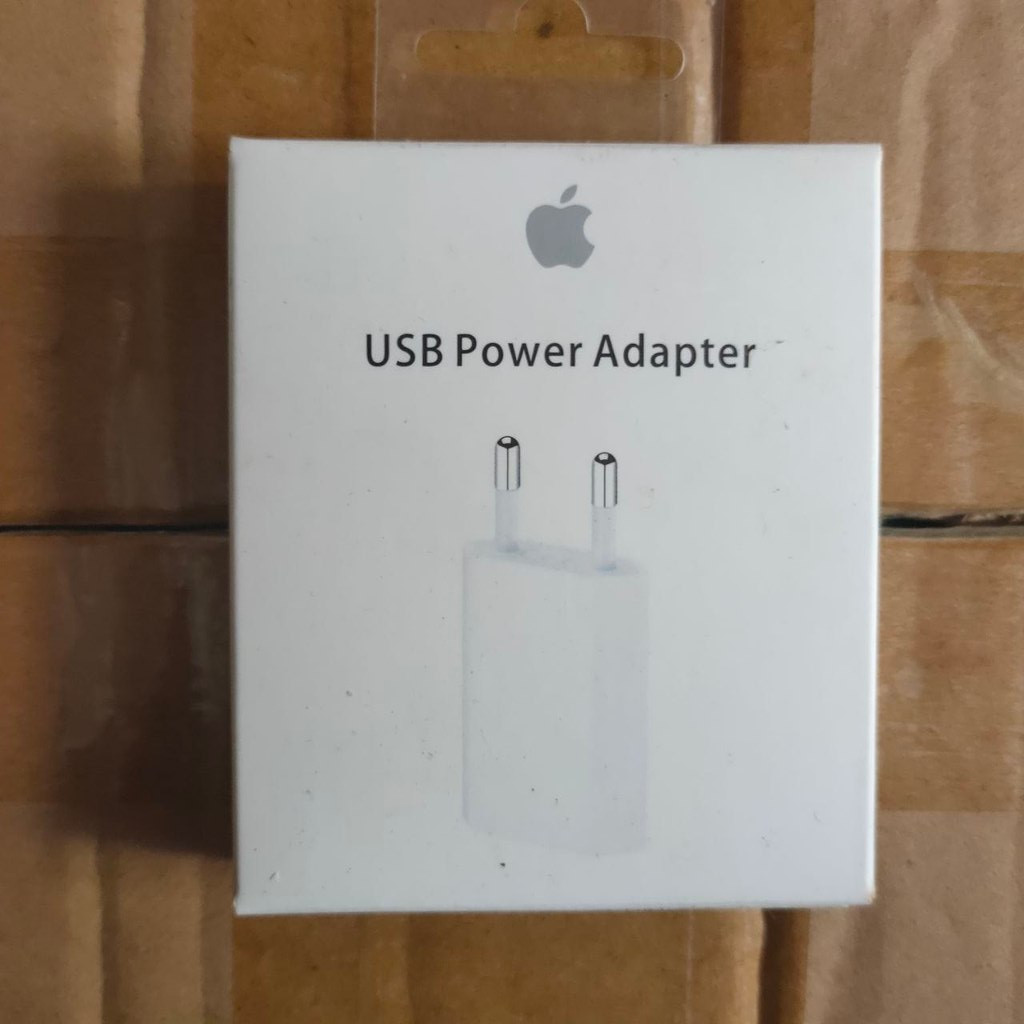 Apple adaptor 5W charger USB colokan listrik 2 pin