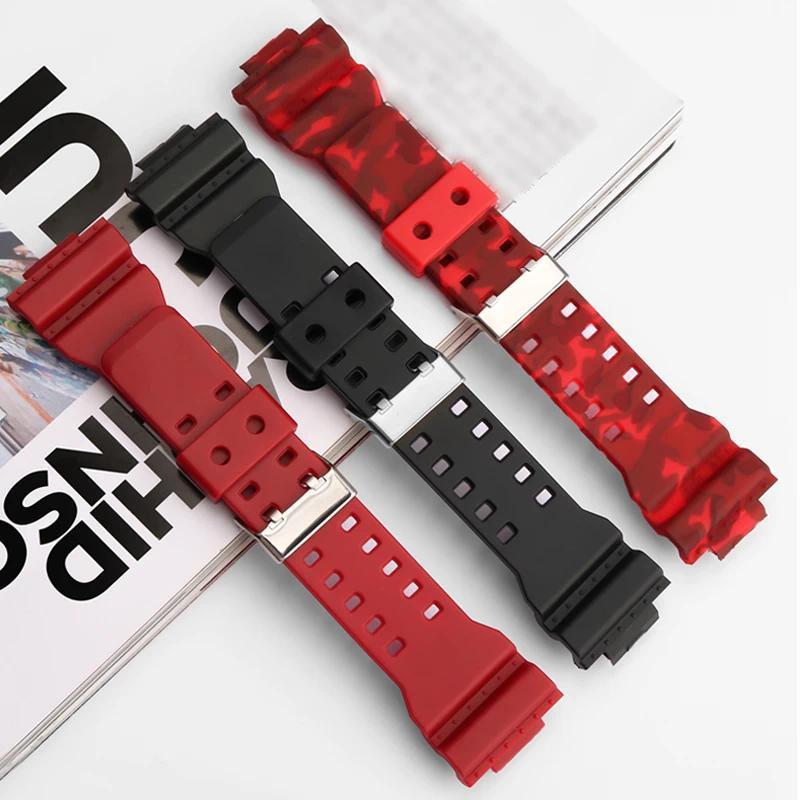 16mm Silicone Watchband For Casio G-Shock GA-110 GA-100 GA-120 GA-900 Camouflage Rubber Waterproof M