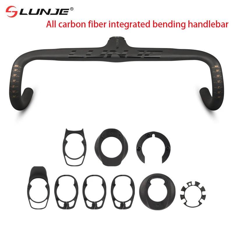 Carbon Handlebar Road Mtb Handlebars -10° Integrated Carbon Handlebar Bicycle Handlebar Wrap MTB Bik