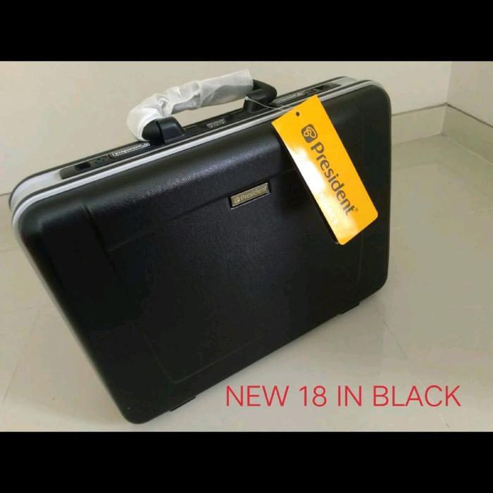 BRIEFCASE PRESIDENT 18IN KOPER DOKUMEN TAS KANTOR FIBER TAHAN AIR ORI - NEW 3146 BLACK