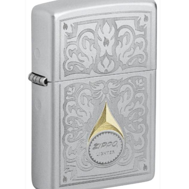 Zippo Original 47009 Vintage Filigree Zippo Design (Satin Chrome)