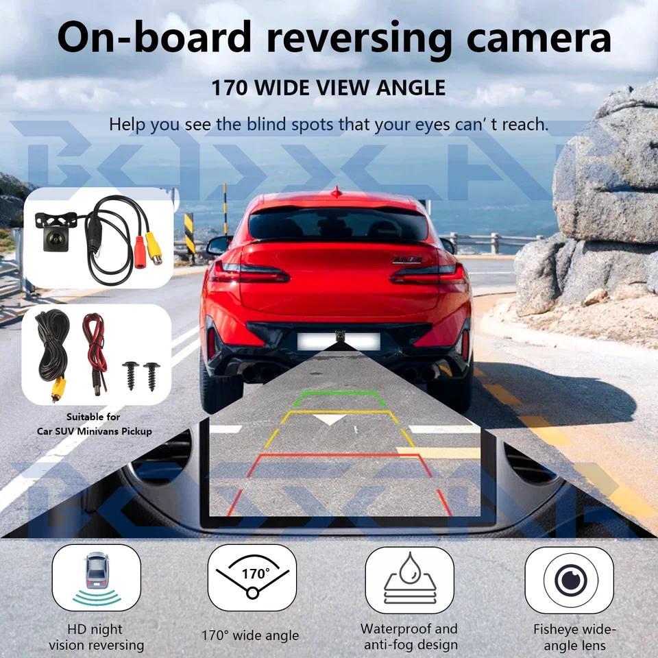 Kamera Mundur Mobil AHD HD, Monitor Video Parkir Mundur, Tahan Air, Lensa Penglihatan Malam, Kamera 