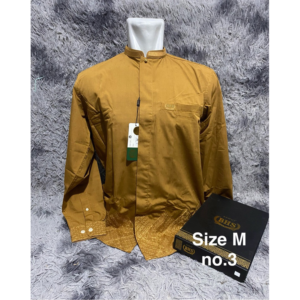 Baju Muslim Baju Koko BHS Original M-XXL Lengan Panjang Manset