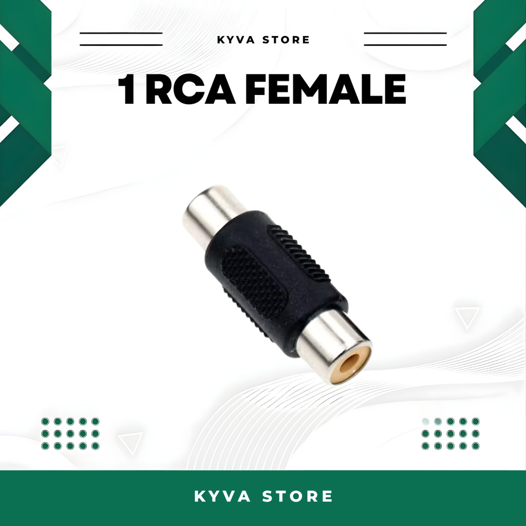 KONEKTOR RCA FEMALE 1 PCS COUPLER SAMBUNGAN KABEL AUDIO VIDEO