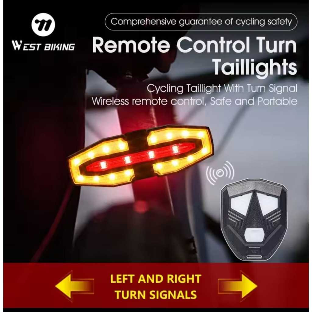 Foto Lampu Sein Sen Turn Signal Rear Lamp Sepeda Wireless Remote LED USB bisa diCharge Waterproof Lampu Belakang Sepeda Safety MTB Roadbike