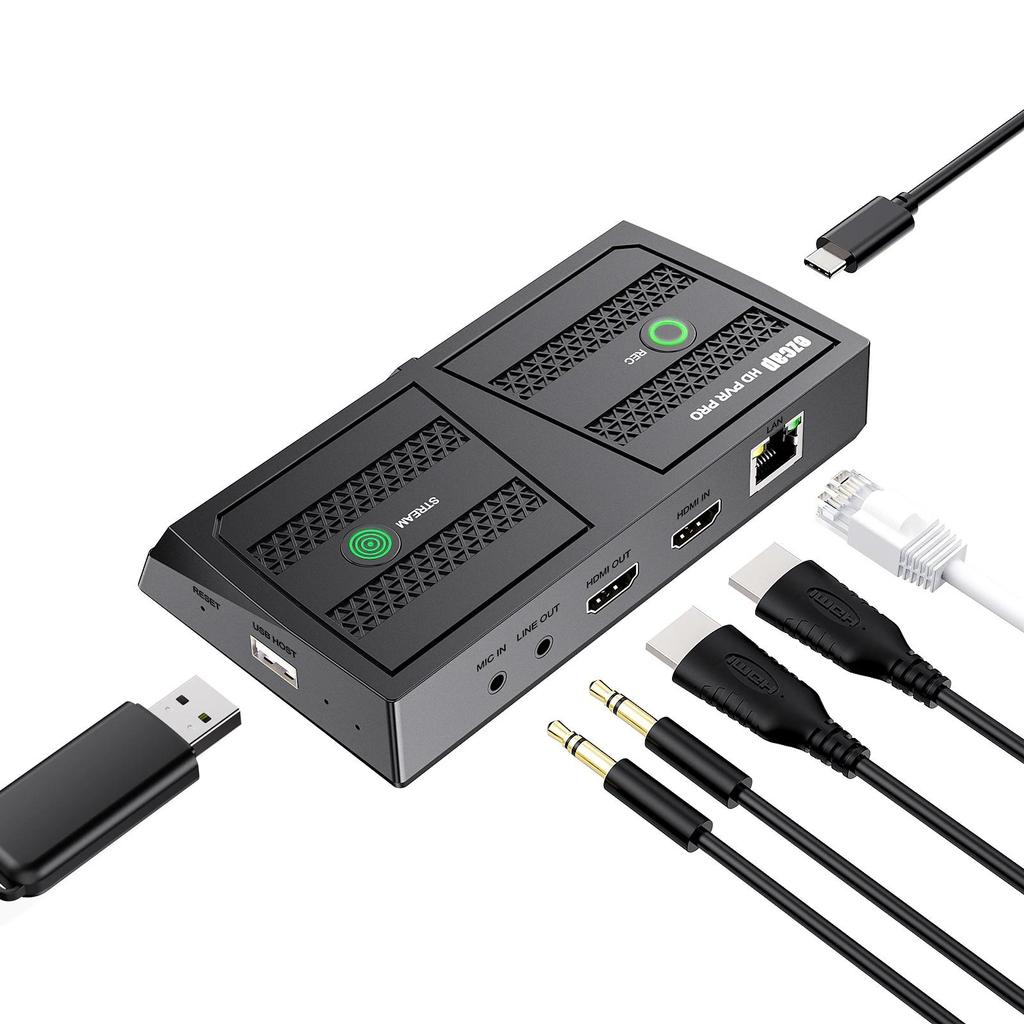 Ezcap350 HD PVR Pro 1080p60 4K HDMI Loop-Out Ethernet RTMP RTSP Live Streaming Video Encoder