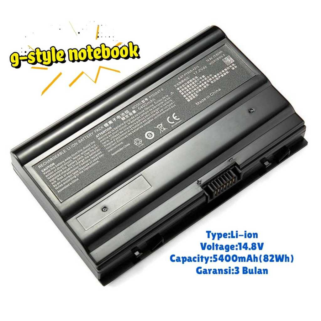 Baterai Laptop Clevo P750 P750ZM P750S P751 P751ZM P751DM P750 (BAT-8) Original