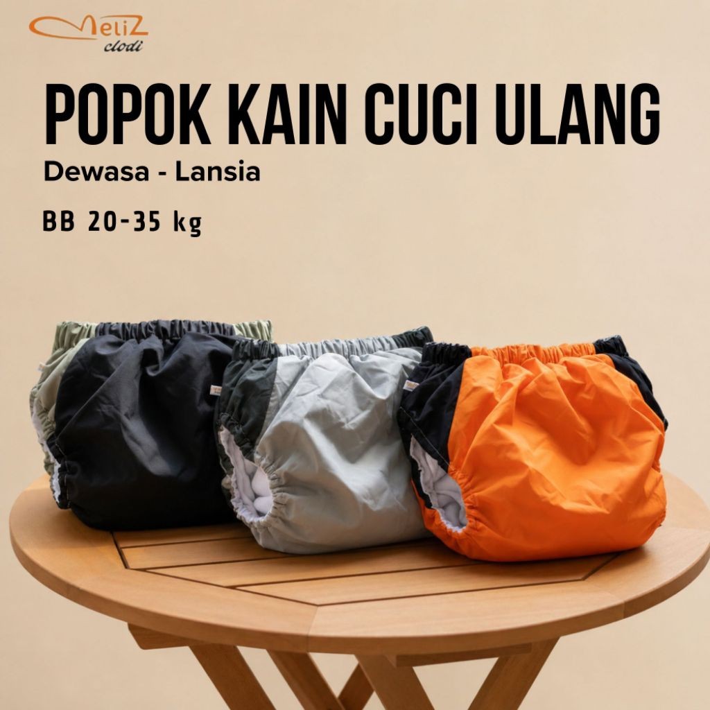 Clodi Anak, Clodi Dewasa Lansia, Popok Kain Anak, Popok Kain Dewasa, Popok Kain Celana Insert Menyat