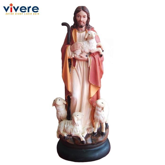 Patung Yesus Gembala 20 cm