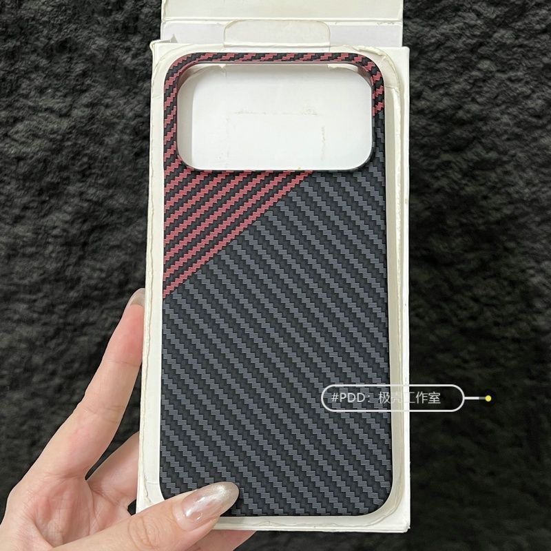 Casing Redmi K90 Max K90 Pro Max K90 Hard Case Carbon Fiber Motif Lubang Besar Anti Jatuh