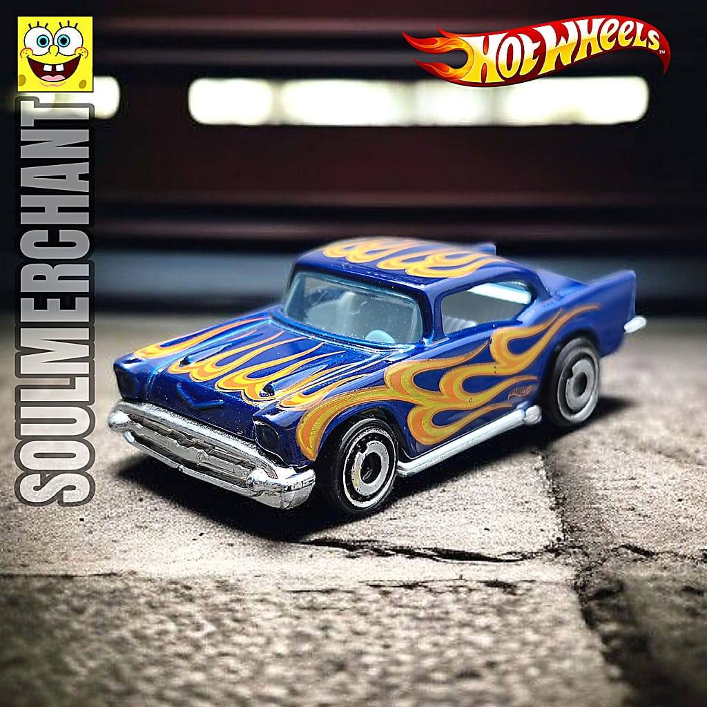 Hot Wheels 57 Chevy Biru Loose Diecast Mobil Muscle Klasik