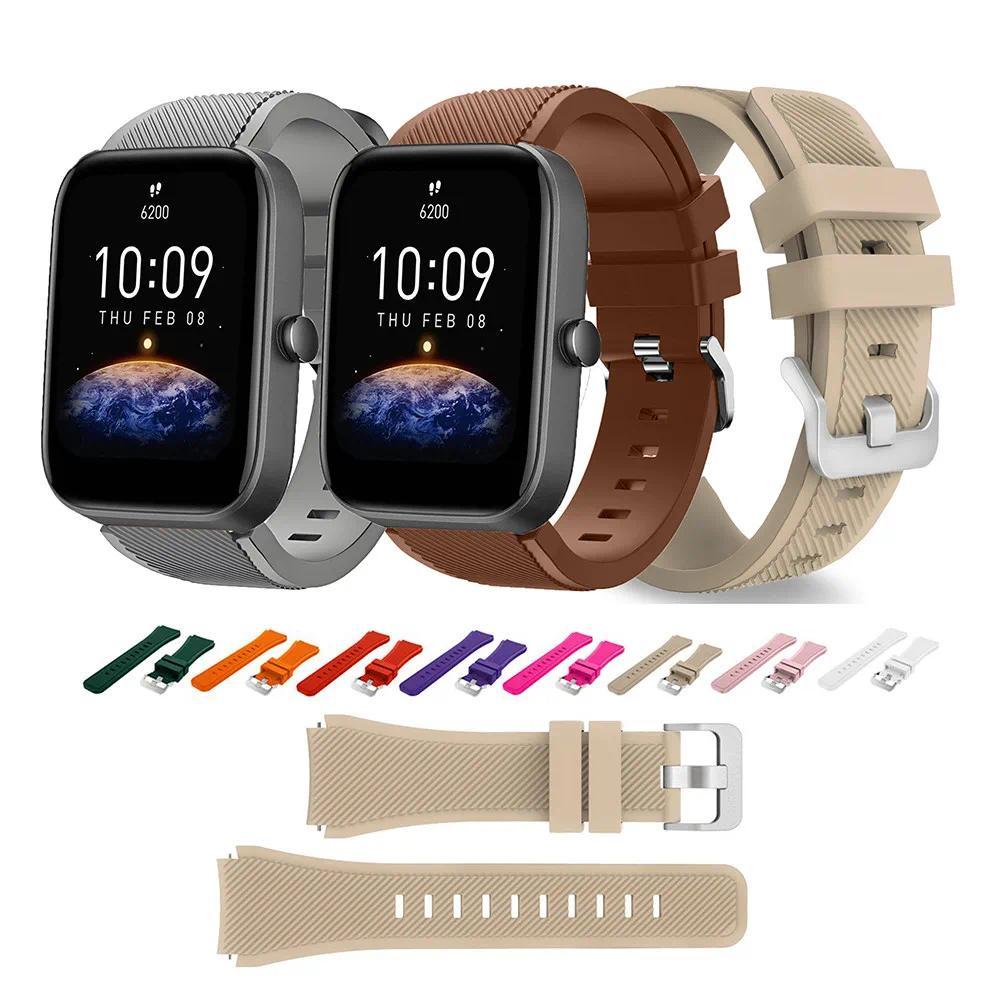 Silicone Watch Band Sprot Strap for Huami Amazfit Bip5 Bip6 Bip 5 6 Stratos 2 2S 3 Pace Balance wris