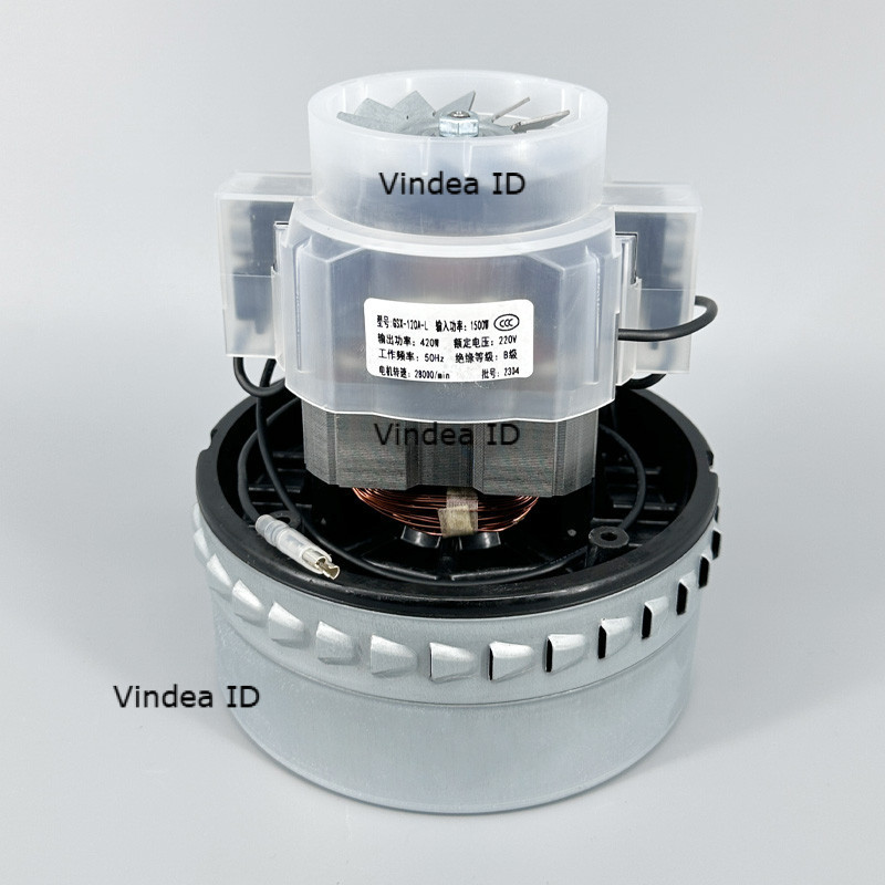 Motor Vacuum Wet and Dry 2 Stage 1000W Dynamo Sparepart Mesin Vacuum Extractor Karpet Universal 15L 
