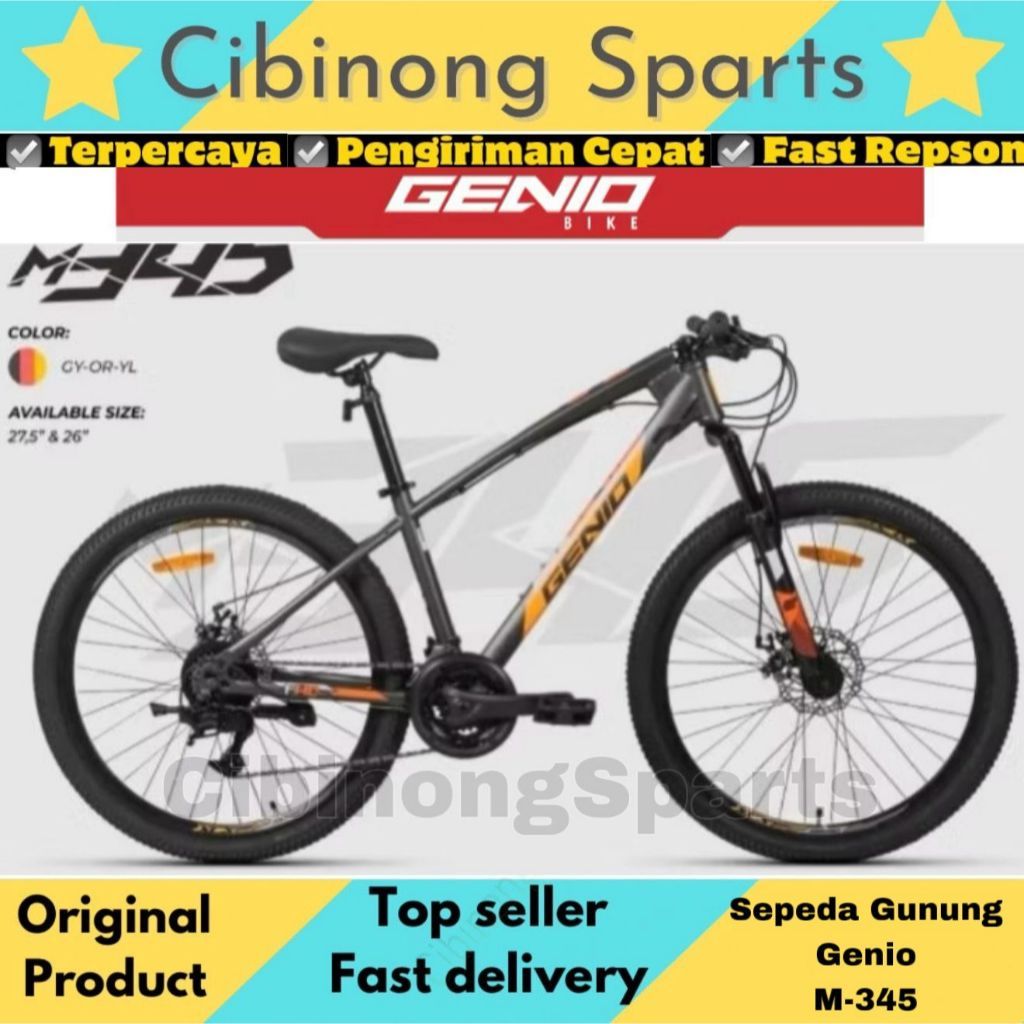 MS Sepeda Gunung MTB 26 / 27.5 Genio M345 M346 M347 24Speeds Cakram New Original