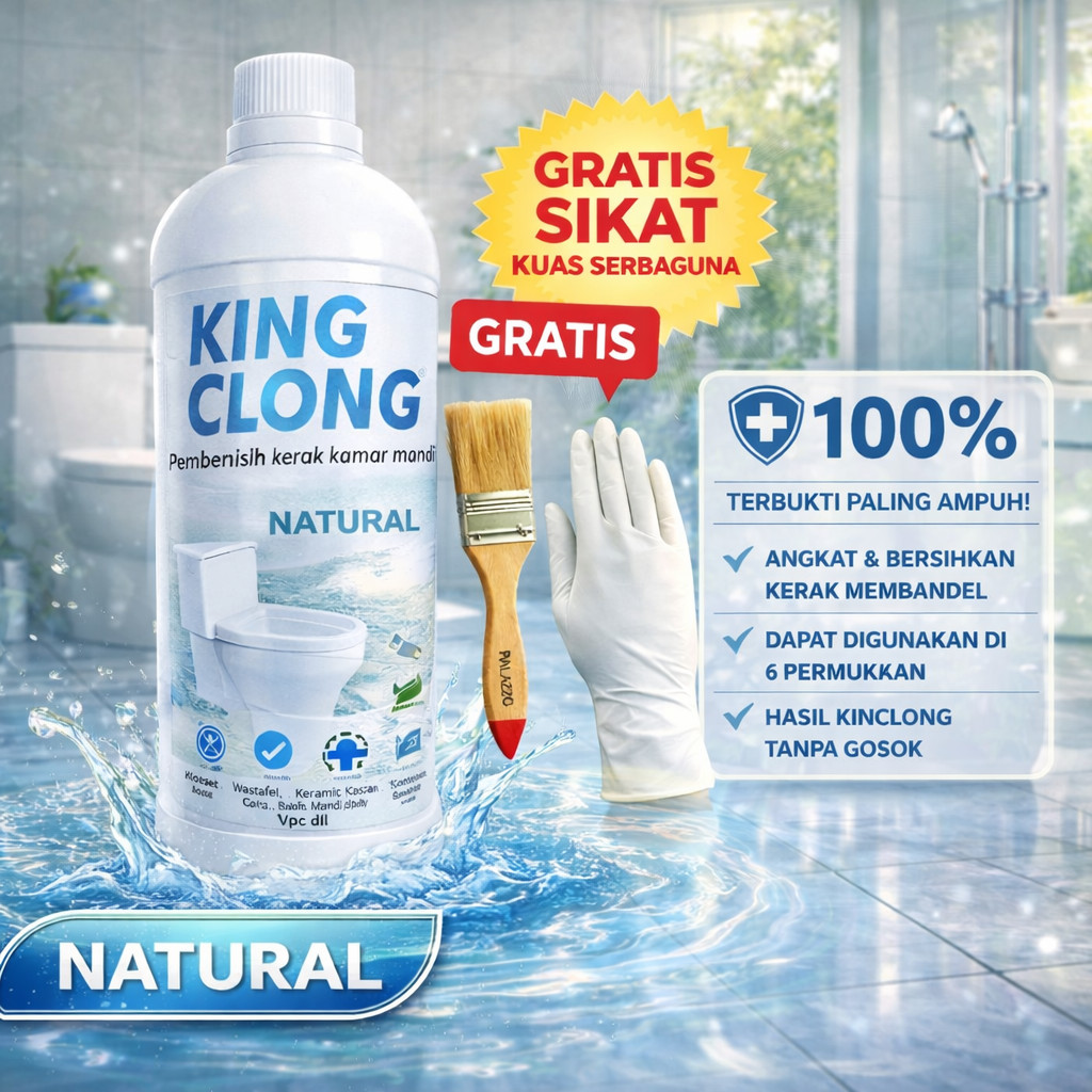 CLINK CLEANER 500ML PEMBERSIH KERAK KERAMIK KAMAR MANDI TOILET CONTACT CLEANER PORCELAIN SIKAT STAIN