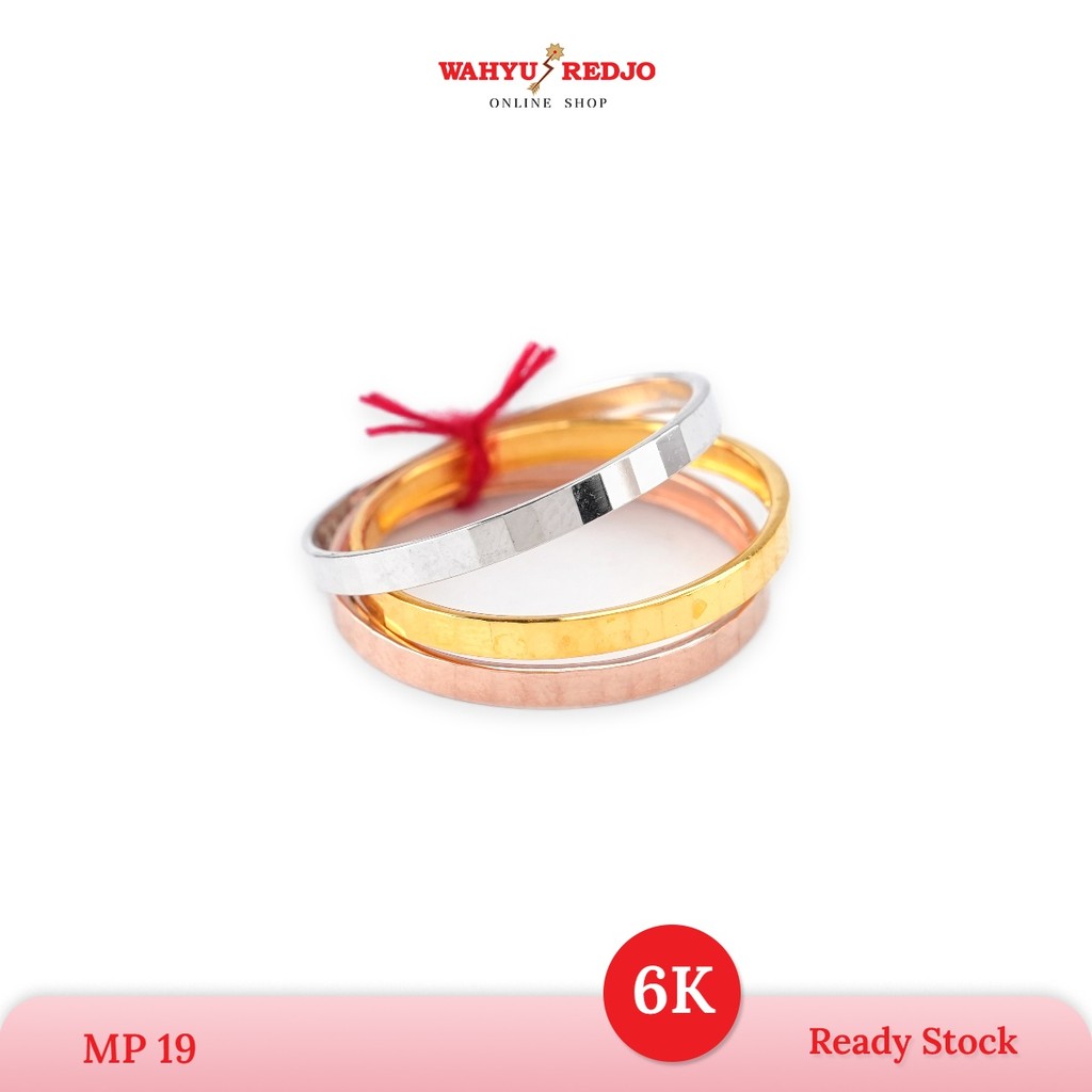 WAHYU REDJO - CINCIN EMAS 6K HWT MODEL KERONCONG POLOS WARNA RINGAN & SIMPLE HWT (PMR)
